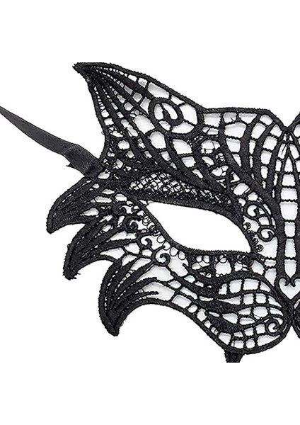 Soydoğan Siyah Renk Kedi Model Dantel Işleme Parti Maskesi 8 No fiyatları