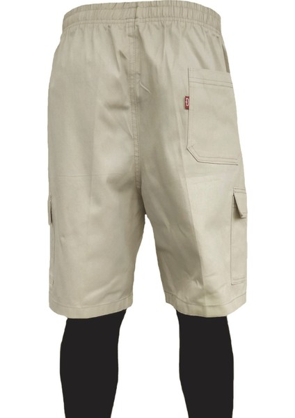 Su Yeşili Erkek Rahat Kesim Beli Lastikli Komando Cepli Gabardin Bermuda Şort EDY307SY fırsatları