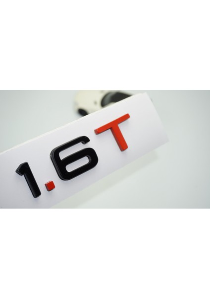 1.6 T Bagaj Siyah Kırmızı 3m Yazı Logo Audi Ile Uyumlu