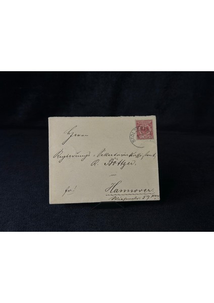 Deutsches Reich 1893 Yılında Alman Imparatorluğu Döneminde Postadan Geçmiş Zarf Reichspost 10 Pfennig Pullu