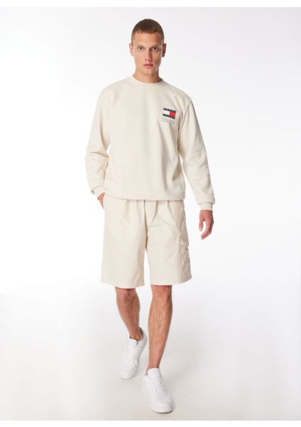 Normal Bej Erkek Sweat Şort DM0DM18808ACG