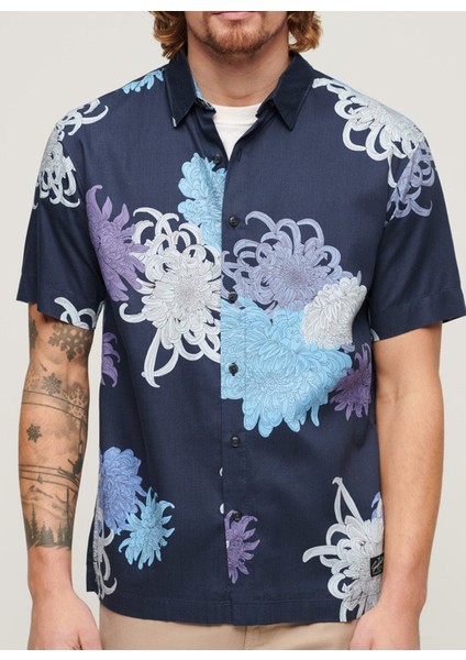 Normal Çok Renkli Desenli Erkek Gömlek M4010353A2DX_HAWAIIAN Shırt modelleri