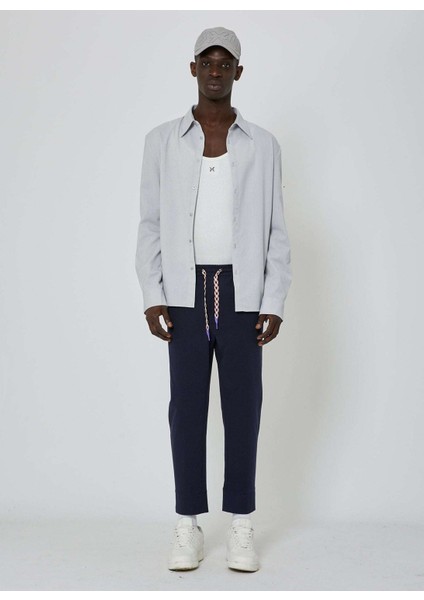 Lastikli Bel Slim Fit Lacivert Erkek Eşofman Altı UMP24087PA