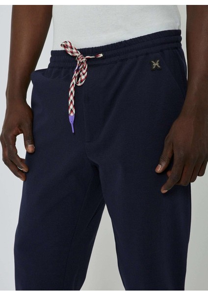 Lastikli Bel Slim Fit Lacivert Erkek Eşofman Altı UMP24087PA fırsatları
