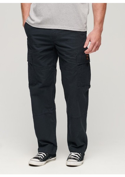 Bol Paça Lacivert Erkek Kargo Pantolon M7011029A98T_BAGGY Cargo Pants