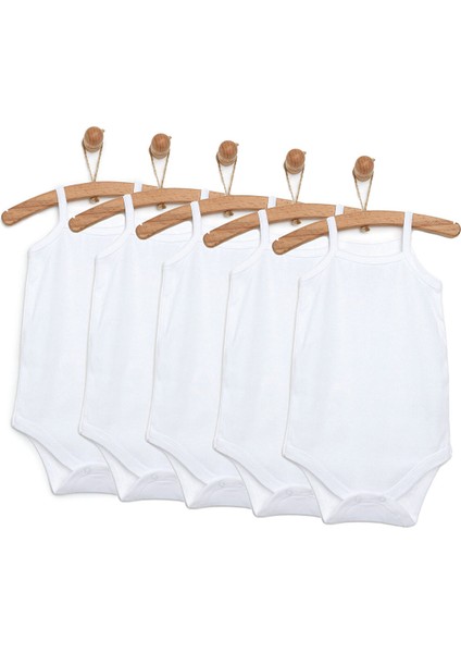 5li Beyaz Body Ip Askılı Unisex
