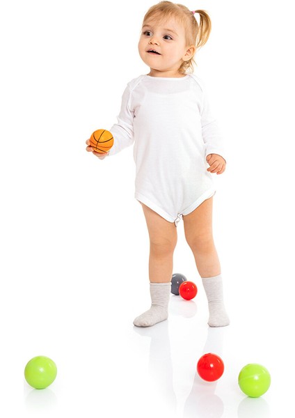 5li Beyaz Body Uzun Kol Unisex modelleri