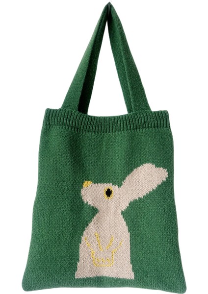 Örme Çanta Tavşan Örme Kadın Omuz Çantası Çanta Tembel Rahat Tarzı (Yurt Dışından)