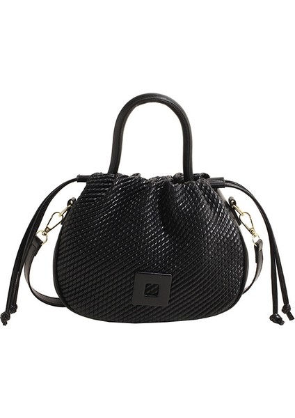 Şık ve Çok Yönlü, Tek Omuzlu, El Tipi, Pilili Bulut Çantası (Yurt Dışından)