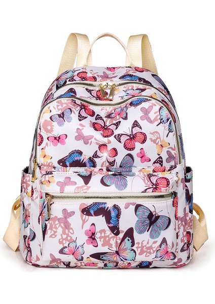 Büyük Kapasiteli Baskılı Sırt Çantası, Gündelik Kadın Sırt Çantası, Taze Kontrast Renkler, Çok Yönlü ve Modaya Uygun Seyahat Çantası (Yurt Dışından)