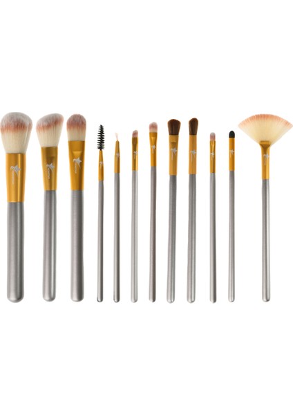 Professional Makeup Brush Champagne Serisi 12'Li Makyaj Fırça Seti modelleri