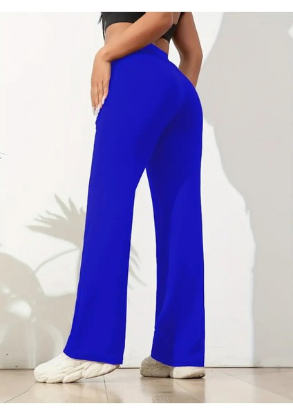 Kadın Yüksek Bel Hafif Ispanyol Bol Paça Dalgıç Pantolon fırsatları