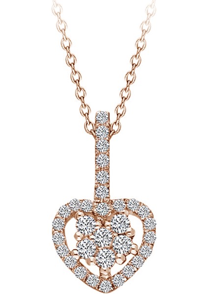 Pırlanta Kalp Kolye 0405P0009