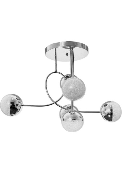 Jade Özel Tasarım Modern Krom Renk Salon - Mutfak - Yatak Odası 6 Lı LED Avize