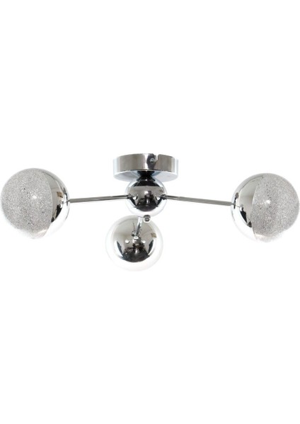 Rima Plofonyer Modern Retro Krom Renk Salon - Mutfak - Yatak Odası 3 Lü LED Avize
