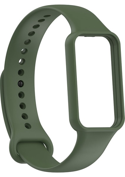 Xiaomi Amazfit Band 7 Uyumlu Krd-87 Uyumlu Kordon Zore Koyu Yeşil