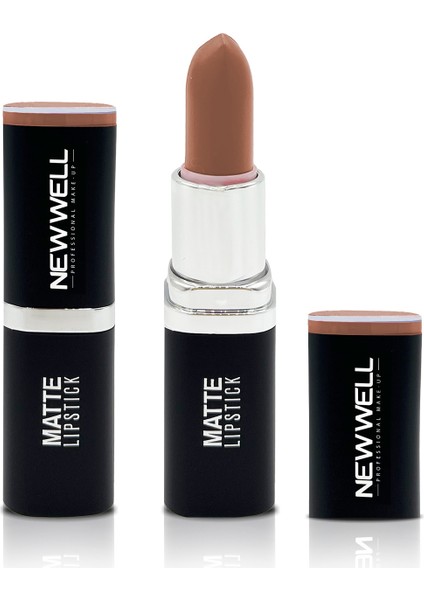 New Well Permanent Matte Lipstick 02 Nude Brown  Uzun Süre Kalıcı