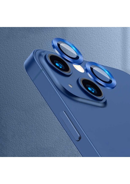 Apple iPhone 13 Mini Uyumlu Zore Cl-07 Kamera Lens Koruyucu-Lacivert