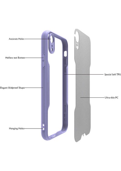 Apple iPhone Xr 6.1 Uyumlu Zore Parfe Kapak-Mor