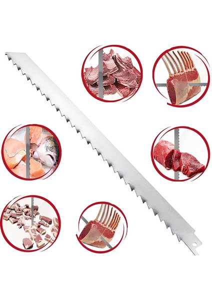 Tilki Kuyruğu Kılıç Et Kemik Kesme Testeresi Paslanmaz Çelik Bıçak Buz Kesme Bıçağı Ağzı Ucu 30 cm modelleri