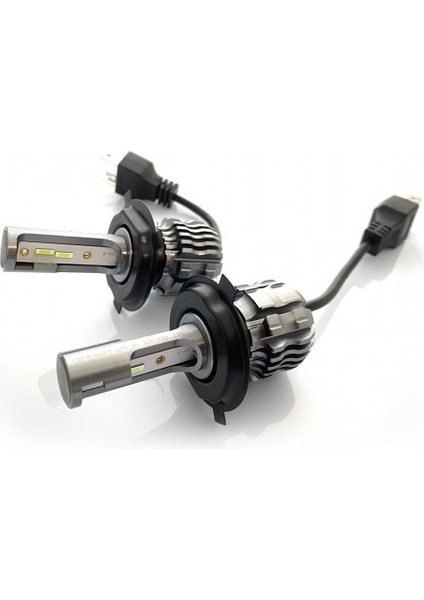 H4 LED Xenon Oto Ampul Zero Fansız Buz Mavi