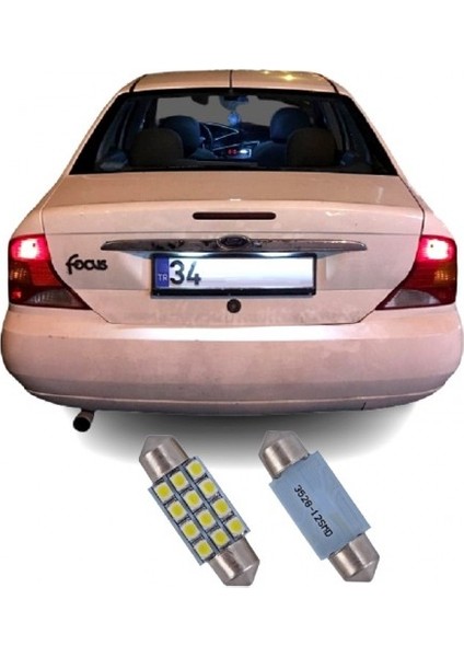 Ford Focus 1 LED Plaka Aydınlatma Ampulü 39MM Sofit