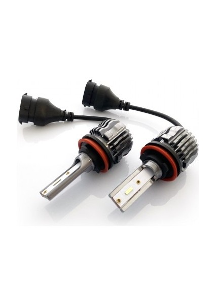 H8 LED Xenon Oto Ampul Zero Fansız Buz Mavi