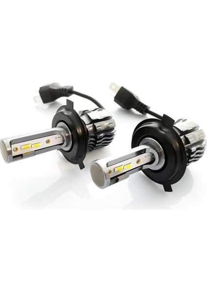 H4 LED Xenon Oto Ampul Zero Fansız Sarı