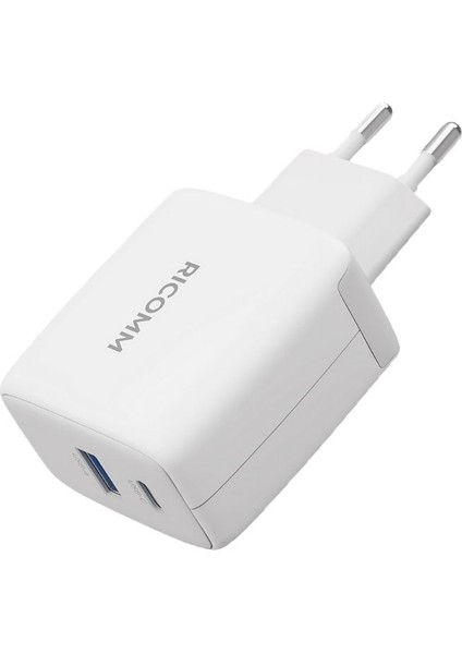 65W Gan Usb-C + Usb-A Şarj Aleti Apple & Samsung iPhone Macbook Uyumlu Hızlı Şarj Cihazı + 2mt 100W Type-C Kablo