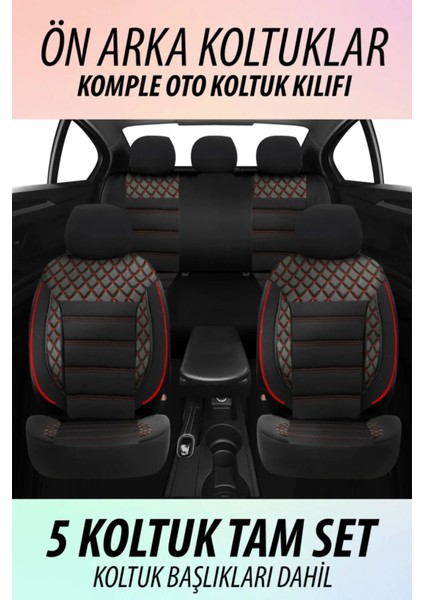 Mitsubishi Carisma Uyumlu Safir Kırmızı Oto Koltuk Araba Kılıfı.