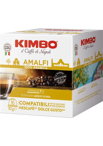 Amalfi 100% Arabica Dolce Gusto Uyumlu Kapsül Kahve (16'lı Kutuda)