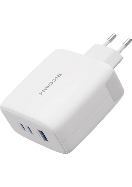 100W Gan 3 Portlu Usb-C + Usb-A Şarj Aleti Qc5.0 Pd Macbook Notebook Uyumlu Type-C Hızlı Şarj Cihazı + 100W Şarj Kablosu