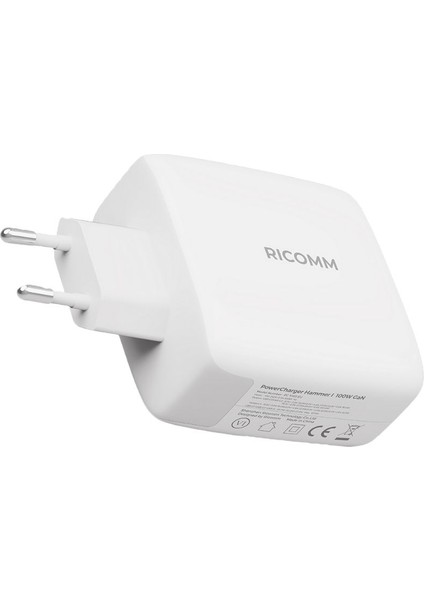 100W Gan 3 Portlu Usb-C + Usb-A Şarj Aleti Qc5.0 Pd Macbook Notebook Uyumlu Type-C Hızlı Şarj Cihazı + 100W Şarj Kablosu