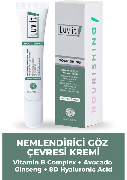 Luv it! Avokado Içeren Yoğun Nemlendirici, Göz Altı Morluk Ve Şişlik Karşıtı Göz Çevresi Kremi 15ml