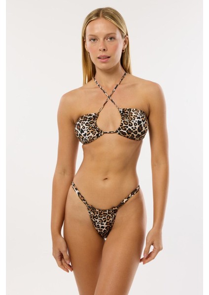 4659 Leopar Bikini Takımı