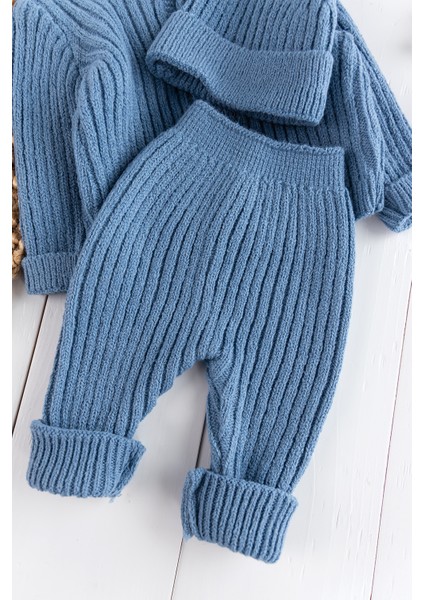 Unisex Kışlık Bebek Takımı Triko Hırka ve Bere ile 3-6 Ay Erkek Çocuklar İçin fiyatları