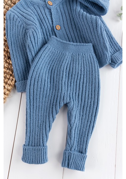 Unisex Kışlık Bebek Takımı Triko Hırka ve Bere ile 3-6 Ay Erkek Çocuklar İçin modelleri