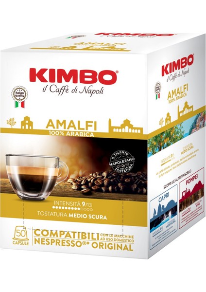 Amalfi 100% Arabica Nespresso Uyumlu Kapsül Kahve (50’li Kutuda)