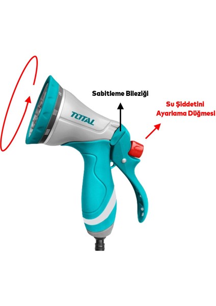 Otomatik 10 Fonksiyonlu Araba Yıkama Bahçe Sulama Temizleme Tabancası Tetikli Ayarlı Tabanca fırsatları