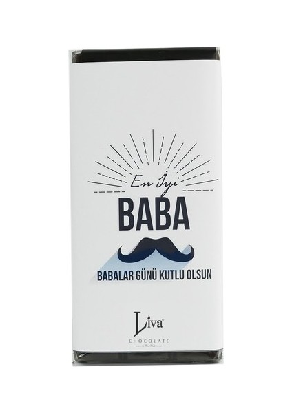 Babalar Günü Beyaz Tasarım Tablet Çikolata 90 gr