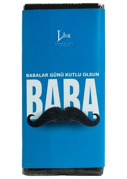 Babalar Günü Mavi Tasarım Tablet Çikolata 90 gr