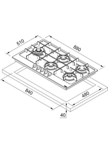 Fhma 905 4g Dcl Xs C Inox Döküm Izgaralı Ocak