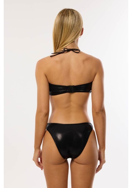 4661 Siyah Pul Payetli Bikini Takımı