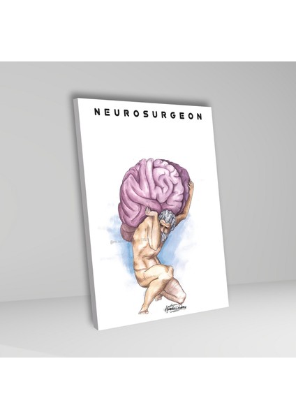 Tekli Dikey Kanvas Poliklinik Tablosu Neurosurgeon Beyin Tasarım fiyatları