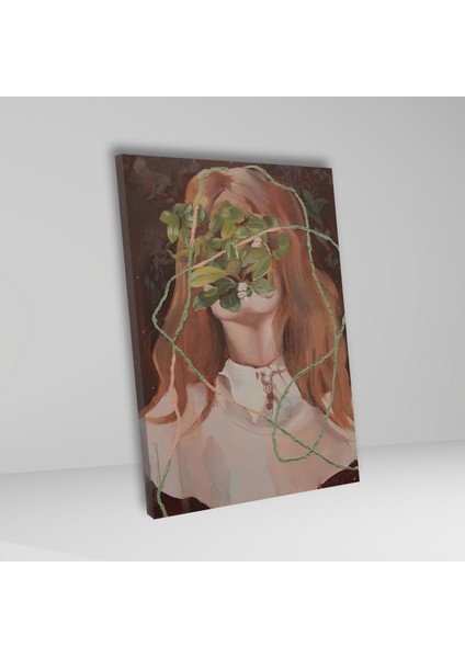 Tekli Dikey Kanvas Psikoloji Poliklinik Tablosu Kızıl Kadın fiyatları