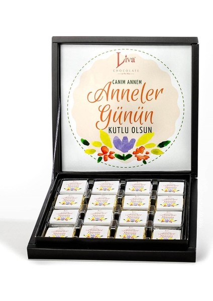 Anneler Günü Çiçek Sargılı Madlen Çikolata 48 Adet