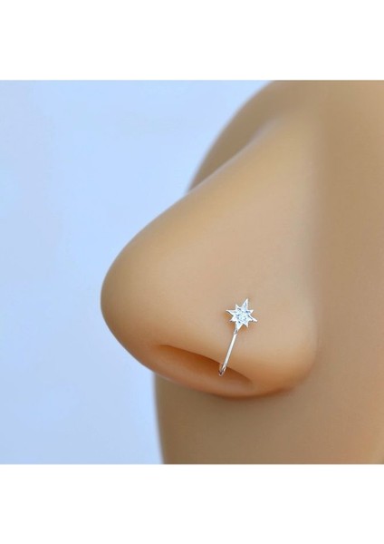 Kuzey Yıldızı Model Sıkıştırmalı Gümüş Hızma Kuzey Yıldızlı