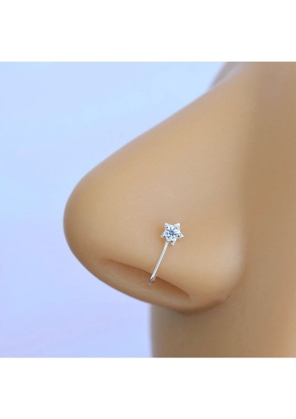 Mini Yıldız Model Sıkıştırmalı Gümüş Hızma Yıldızlı