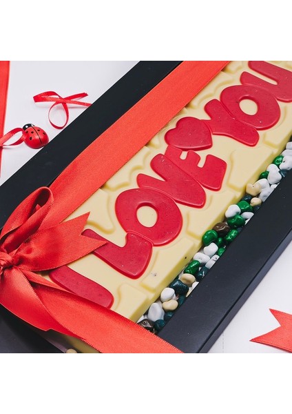 I Love You Tablet Çikolatalı Çakıl Taşı Draje Kutu