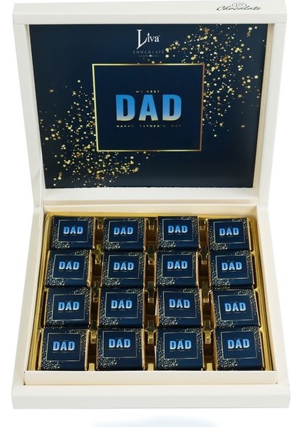Babalar Günü Dad Desenli Madlen Çikolata 48 Adet